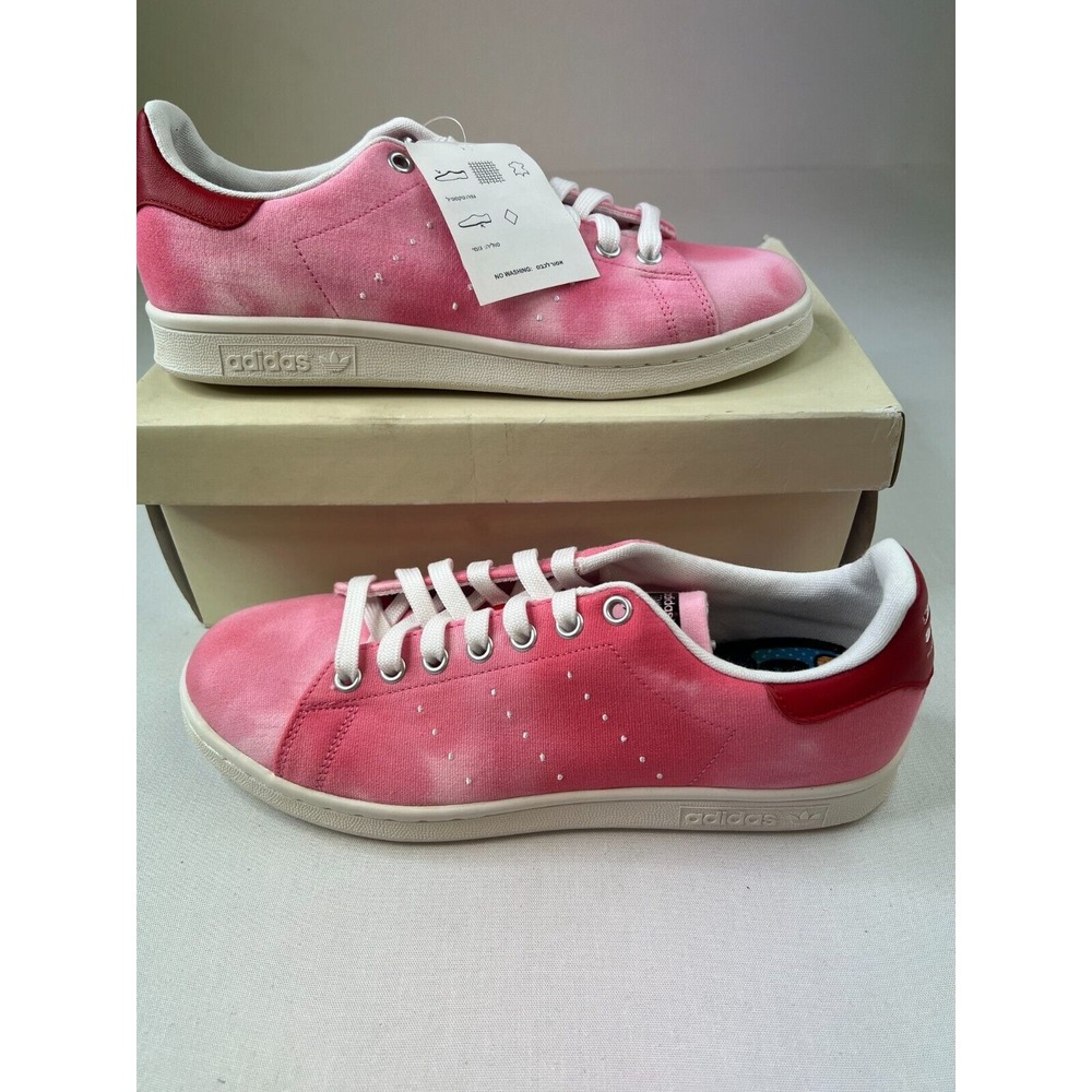 AdidasPW HU Holi Stan Smith Sneakers Pink Lace-Up Low Trainers Mens 8 Womens 9
